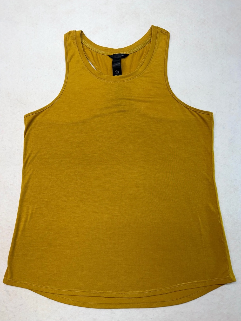 MPG Women's Mustard Yellow Racerback Athletic Tank Top - Size Medium